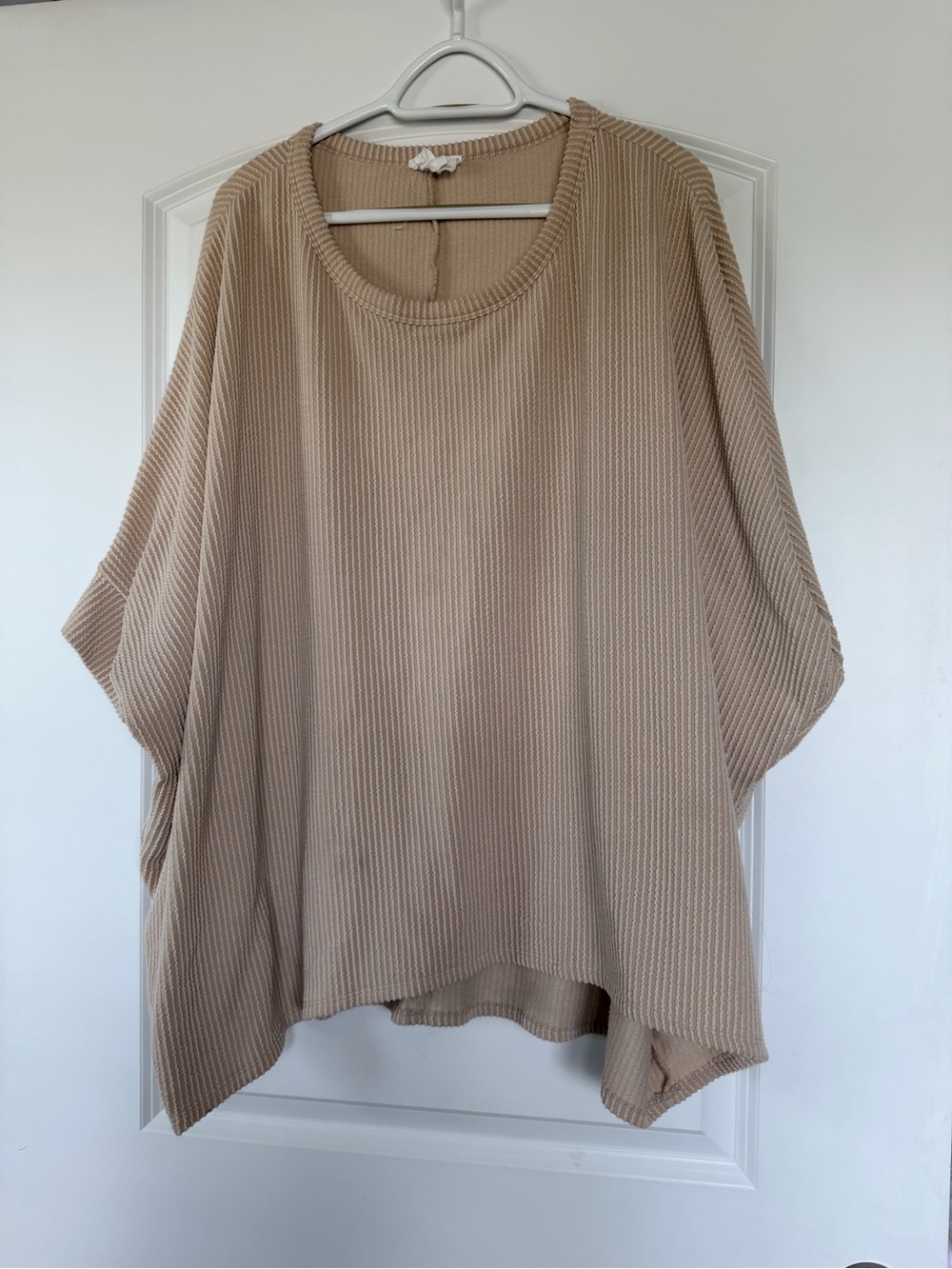 ANDREE BY UNIT Taupe Ribbed Dolman Sweater Top